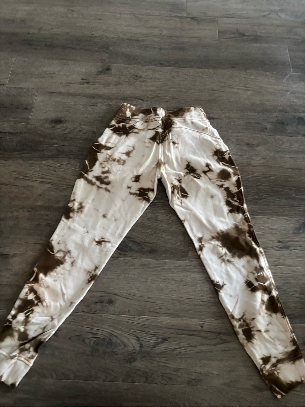 lululemon athletica Brown & Cream Tie-Dye Jogger Pants